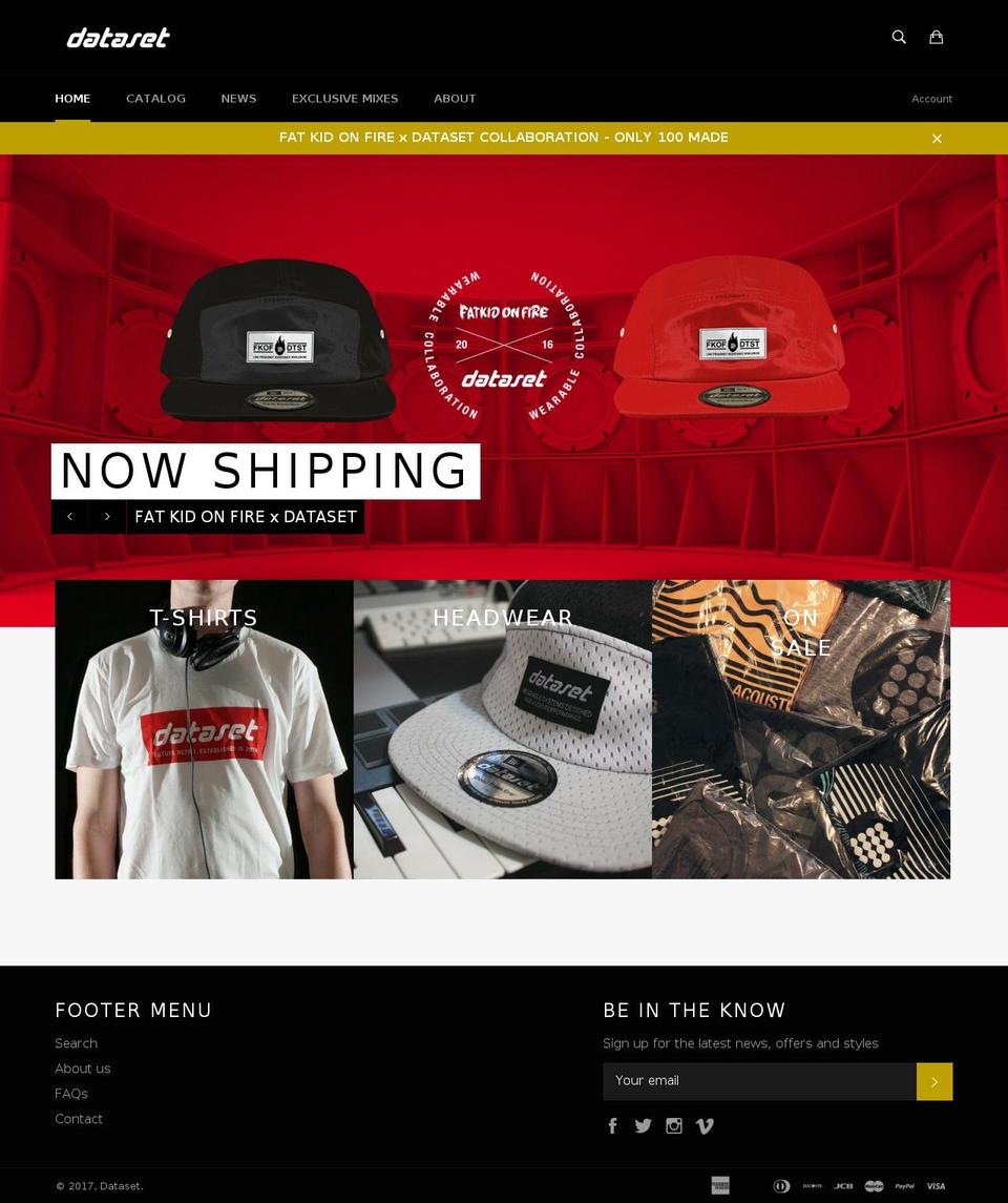 feeldataset.com shopify website screenshot