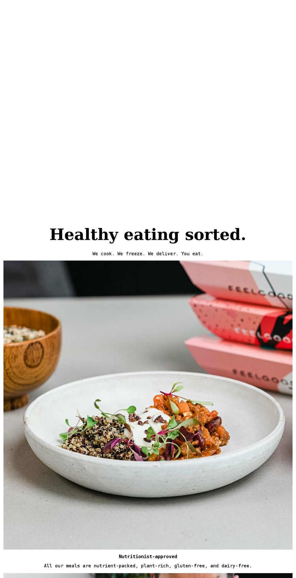feelgood-kitchen.com shopify website screenshot