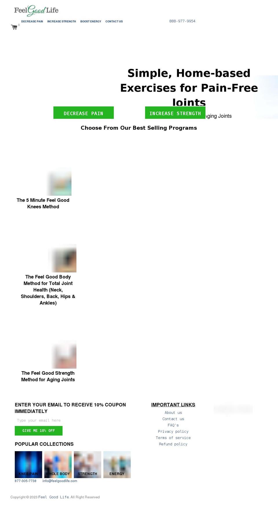 feelgoodlifeshop.com shopify website screenshot