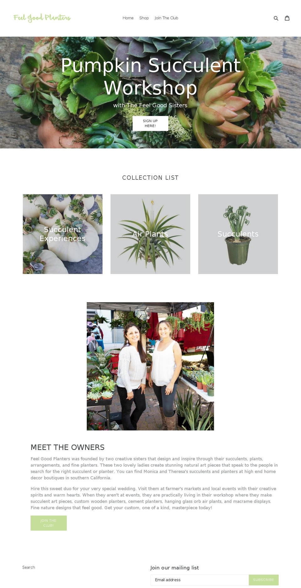feelgoodplanters.com — Shopify storefront screenshot