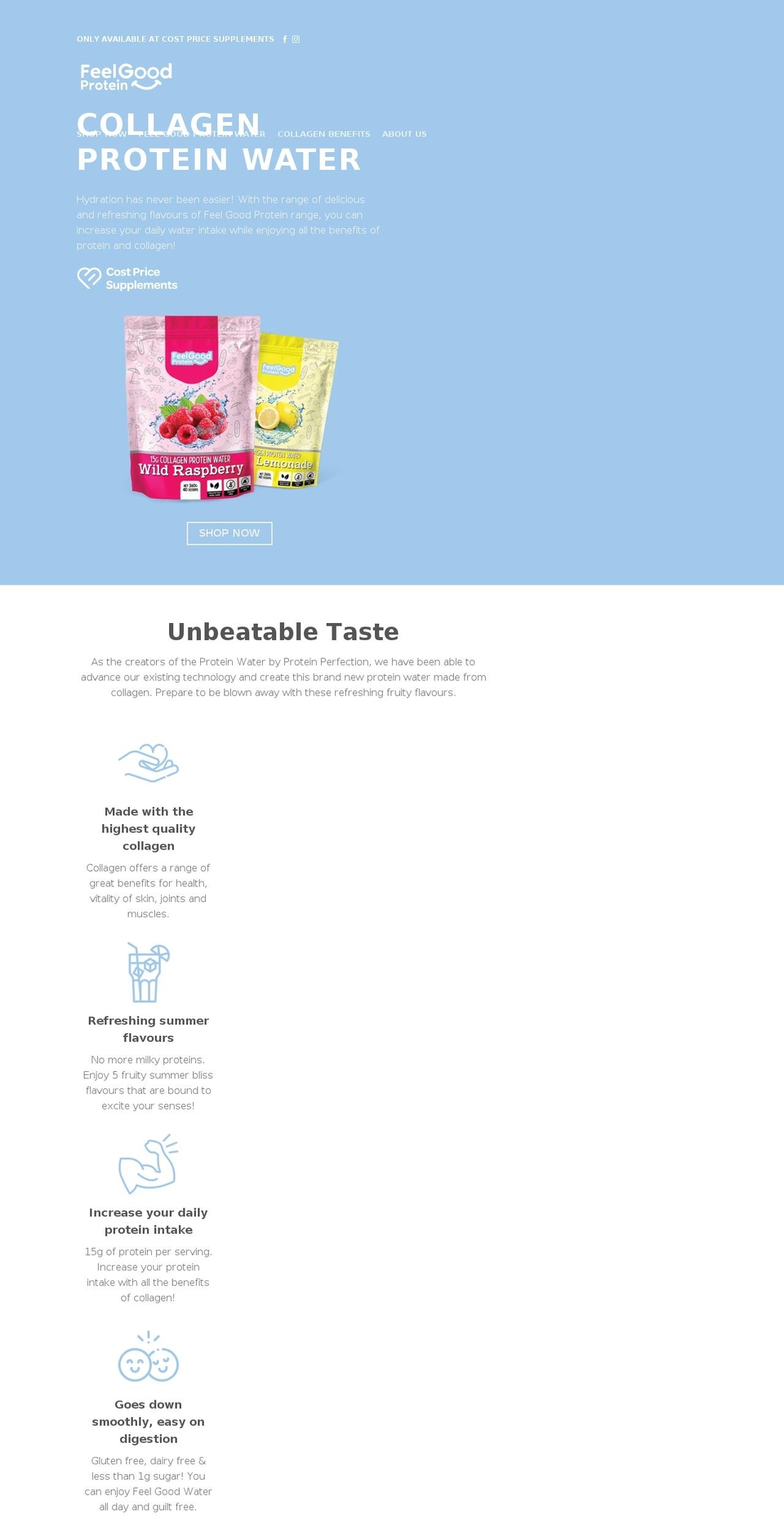 feelgoodprotein.com — Shopify storefront screenshot