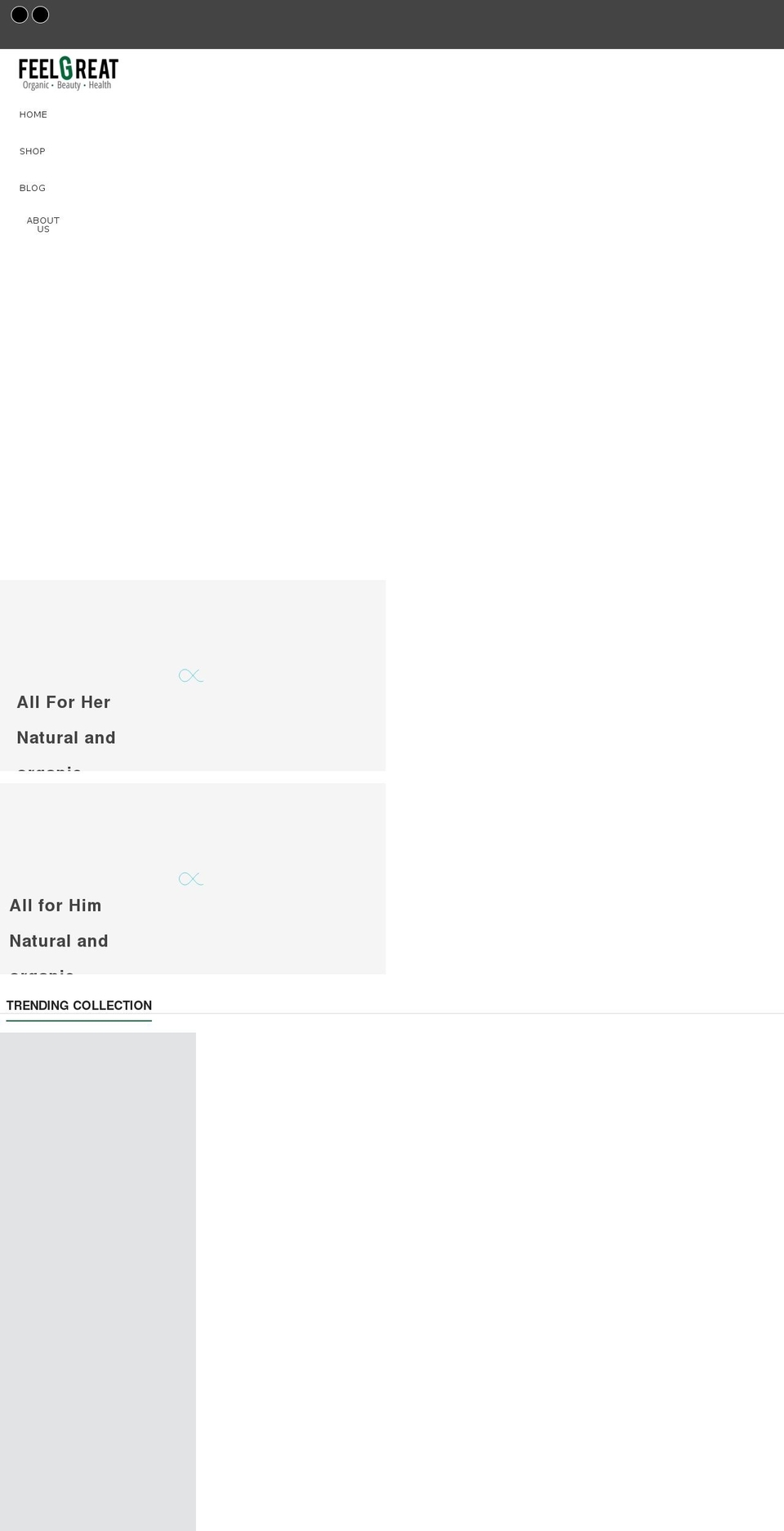 feelgreat.co shopify website screenshot