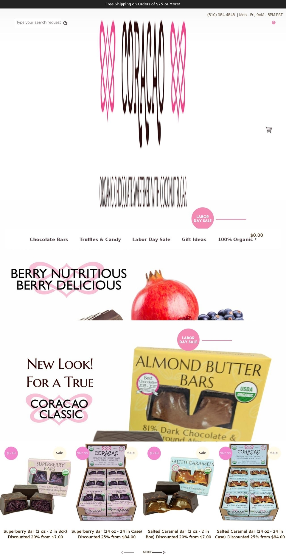 Coracao Shopify theme site example feelgreatchocolate.com