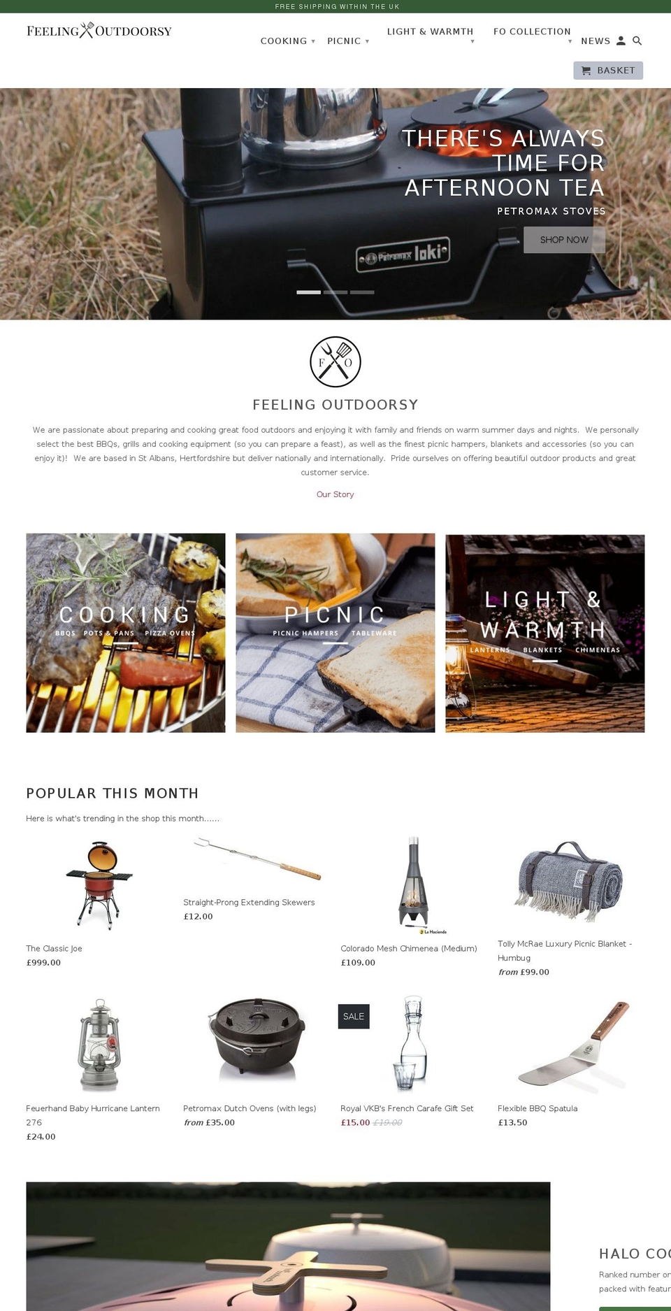feelingoutdoorsy.com shopify website screenshot