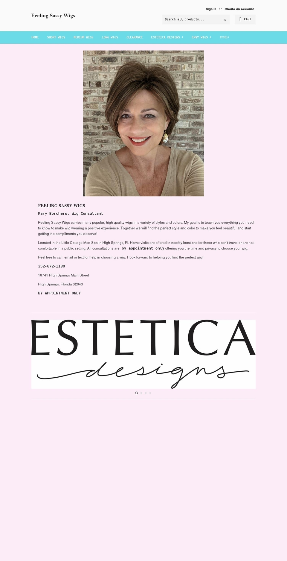 feelingsassywigs.com shopify website screenshot
