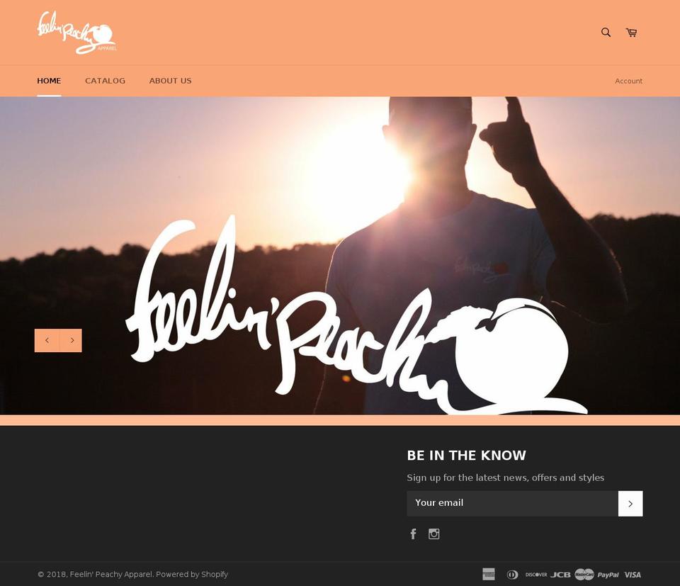 feelinpeachyapparel.com — Shopify storefront screenshot