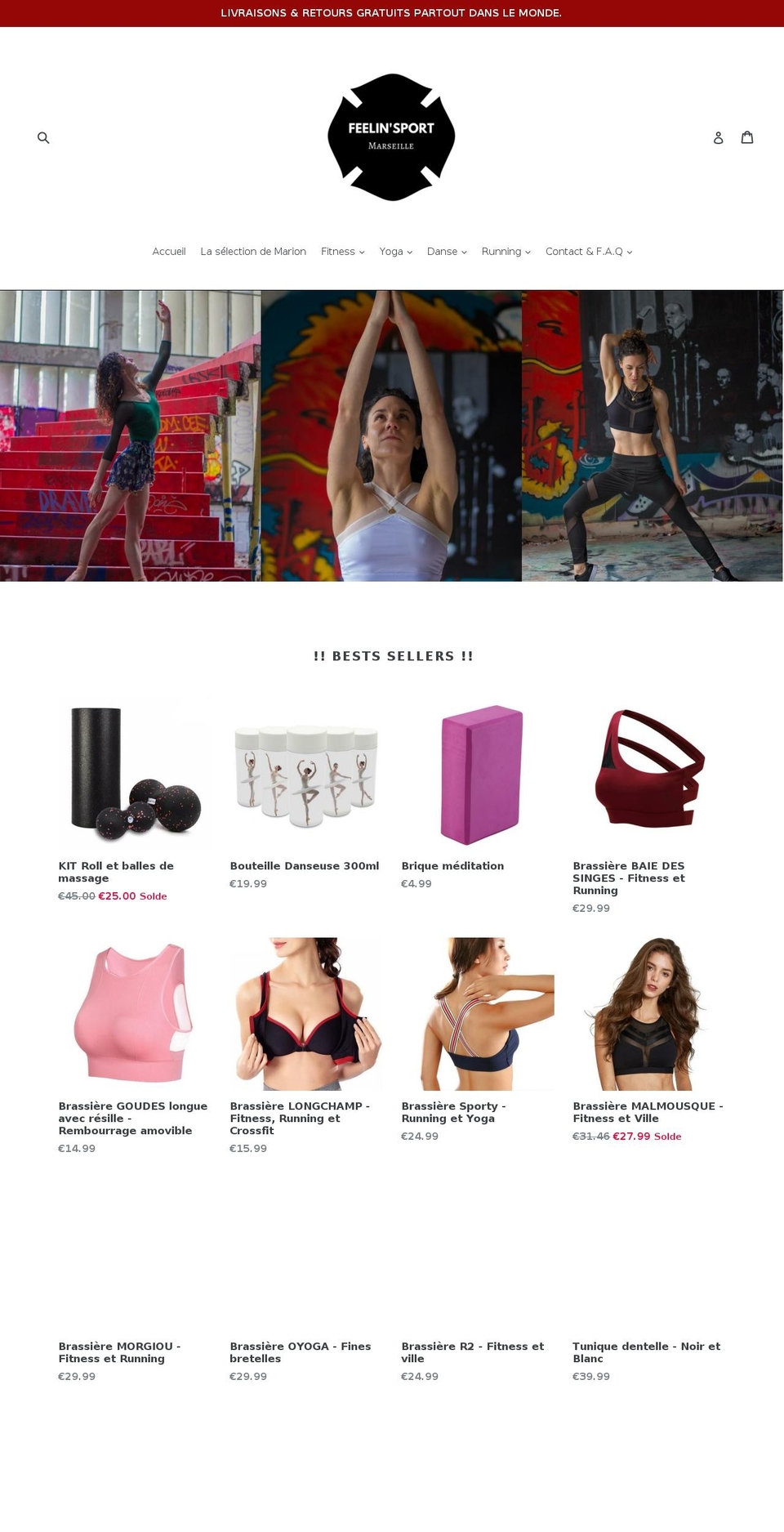 feelinsport.com — Shopify storefront screenshot