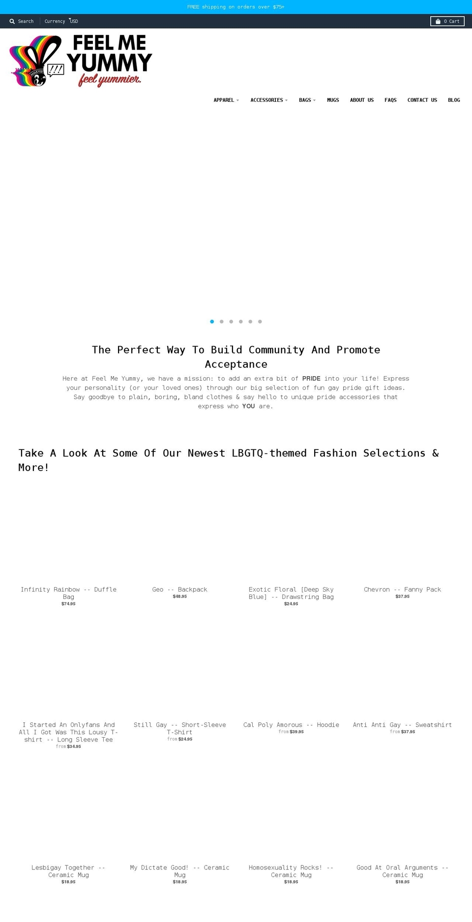 feelmeyummy.com shopify website screenshot