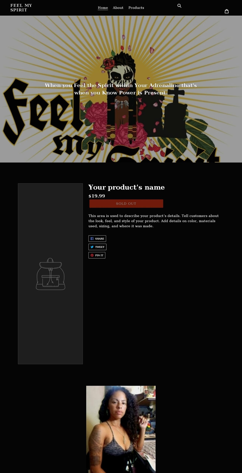 feelmyspirit.com shopify website screenshot