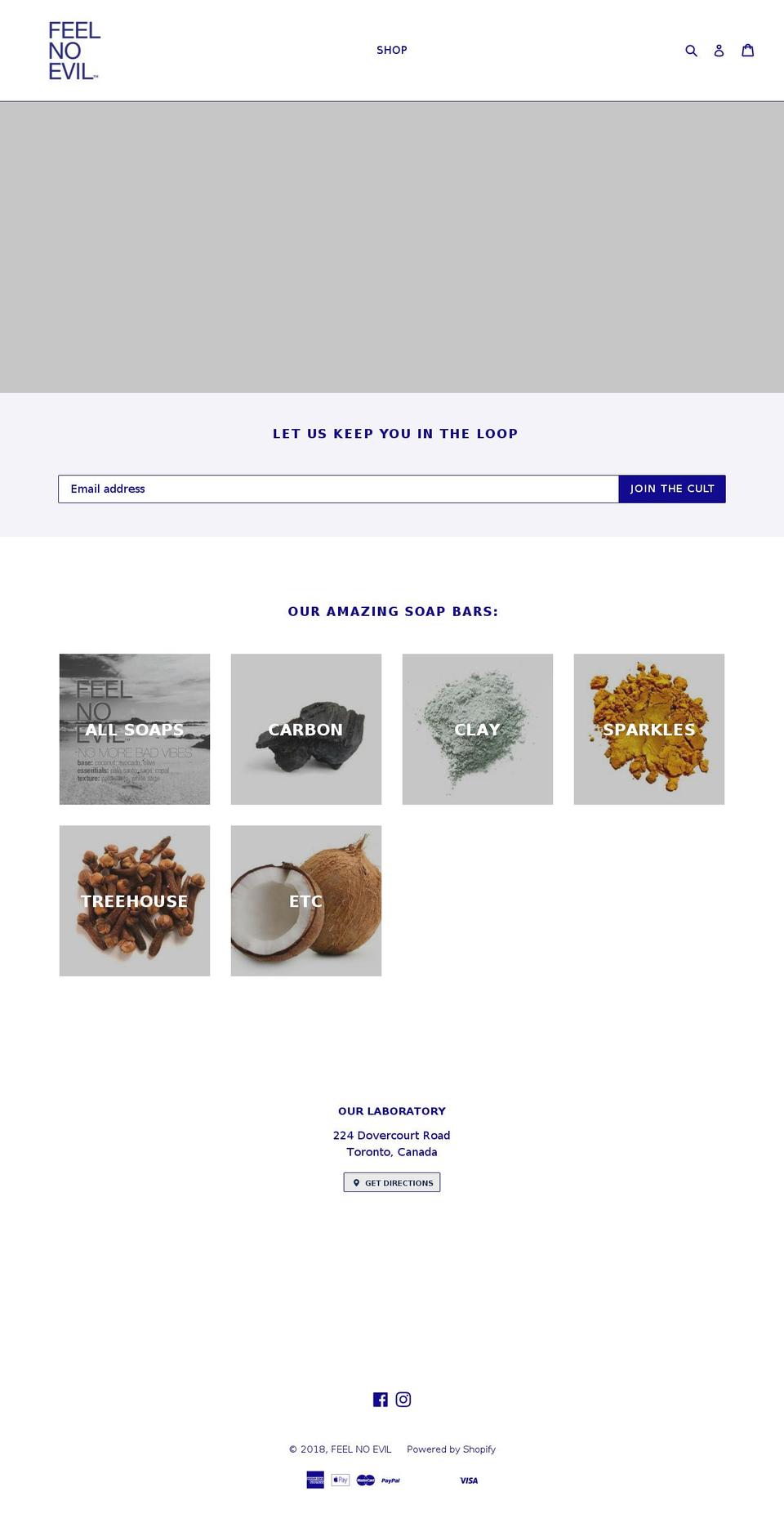 feelnoevil.com shopify website screenshot