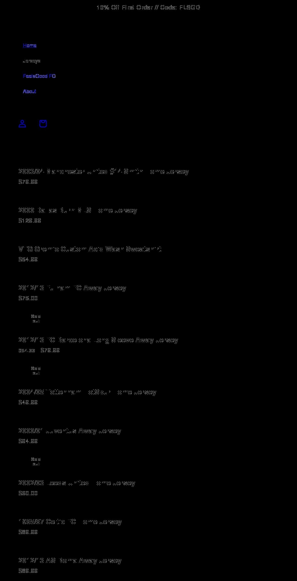feelsgoodfc.com shopify website screenshot
