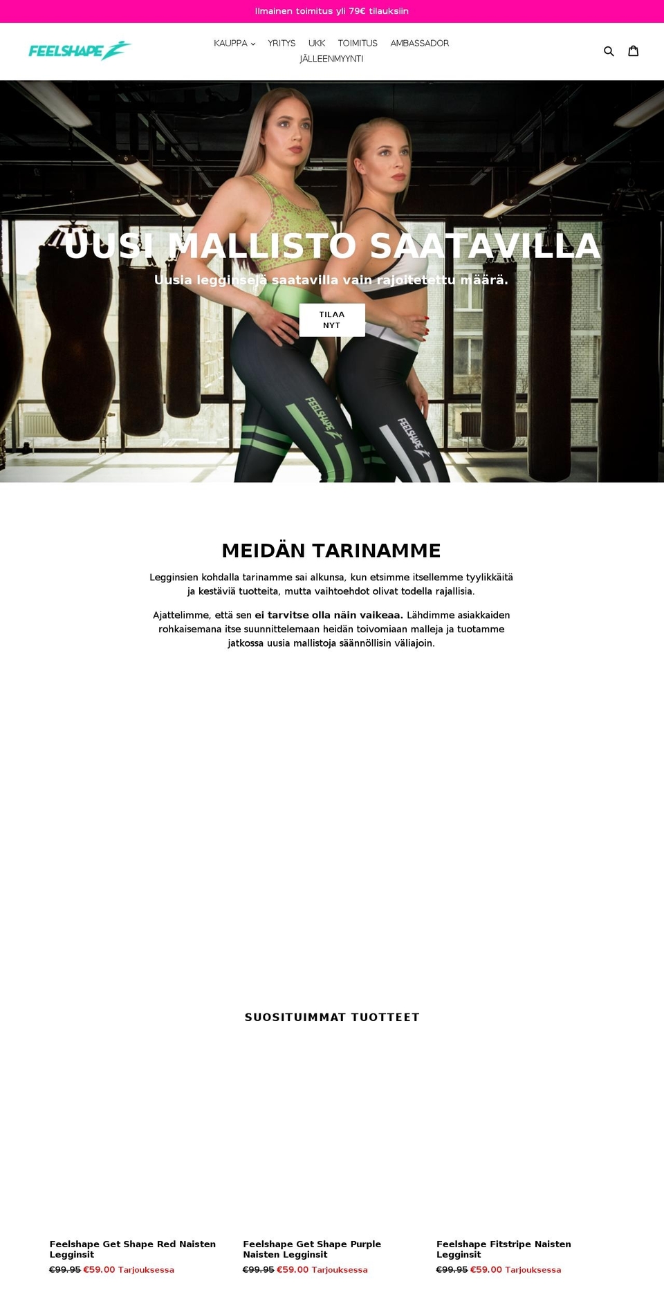 feelshape.net shopify website screenshot