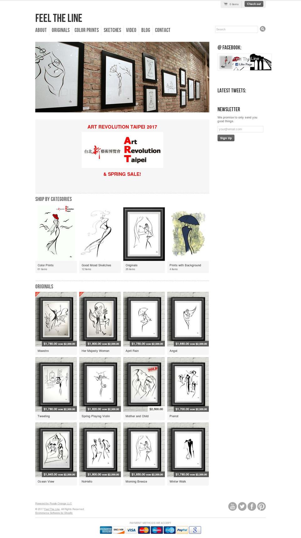 feeltheline.com shopify website screenshot