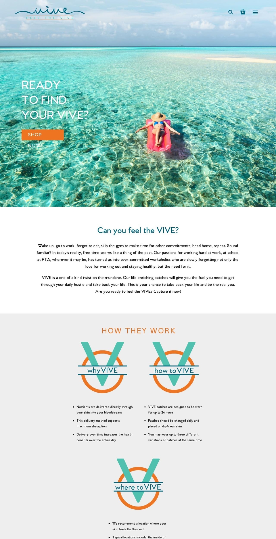 feelthevive.org shopify website screenshot