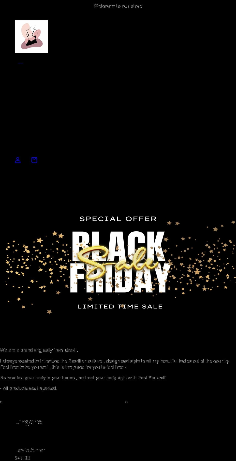 feelyourselfstore.com shopify website screenshot