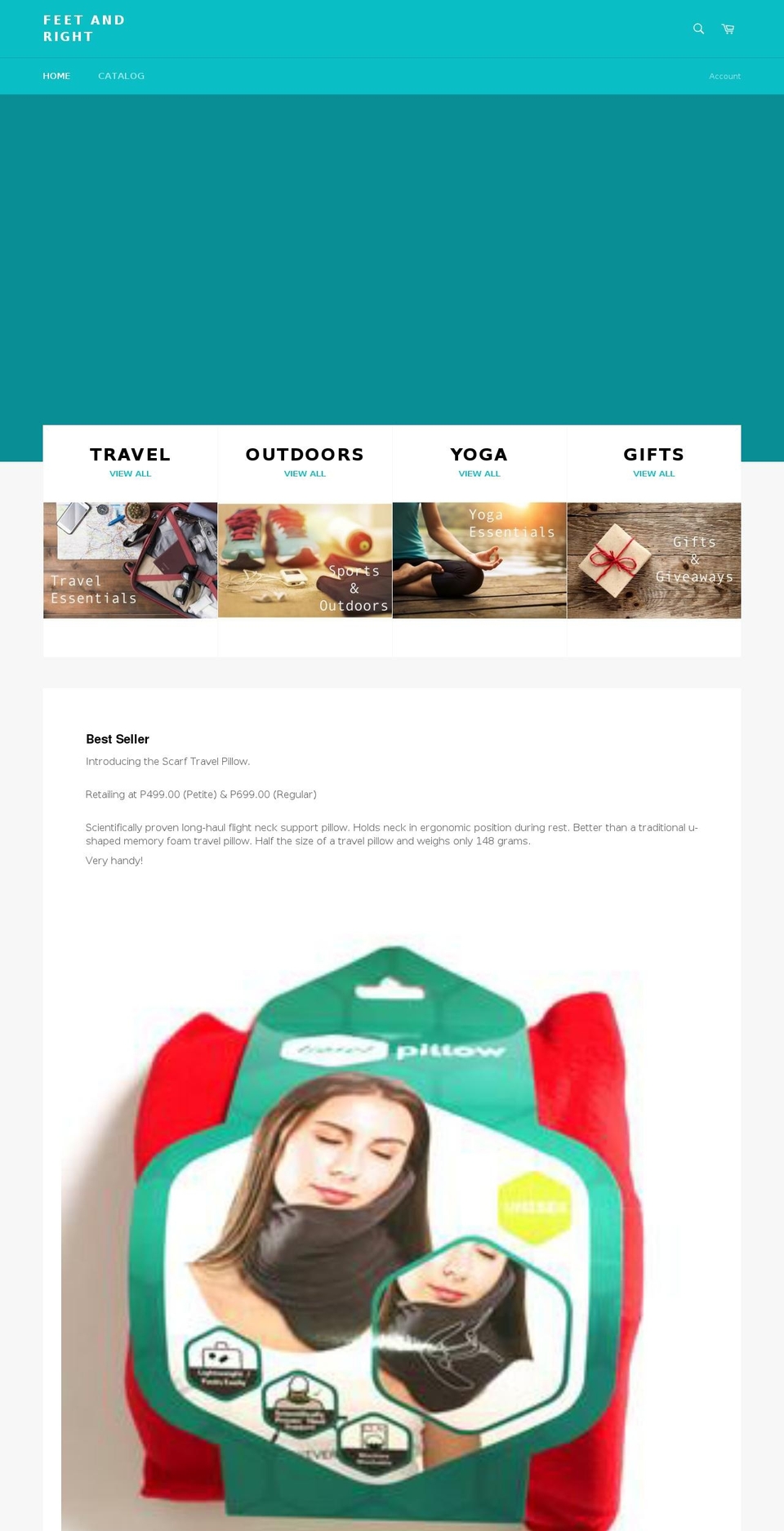 feetandright.com — Shopify storefront screenshot