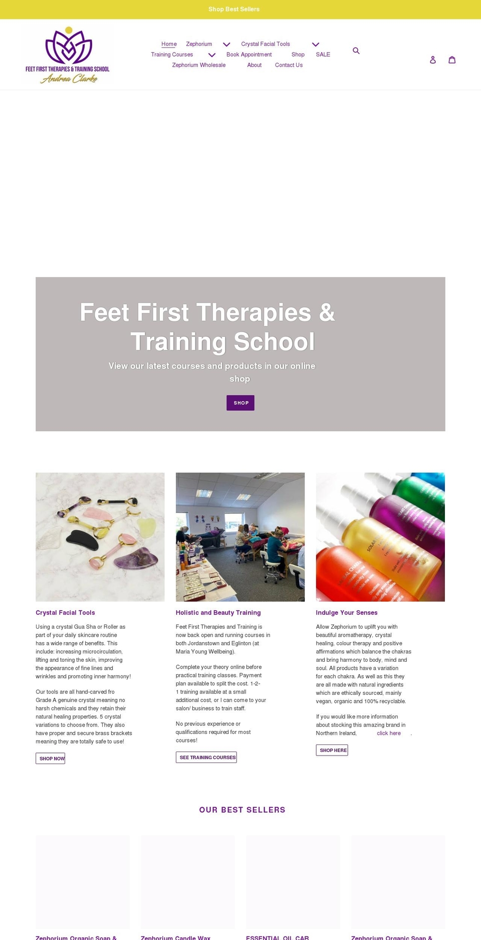 feetfirsttherapies.co.uk shopify website screenshot