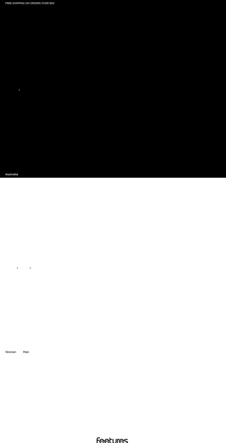 feetures.com.au shopify website screenshot
