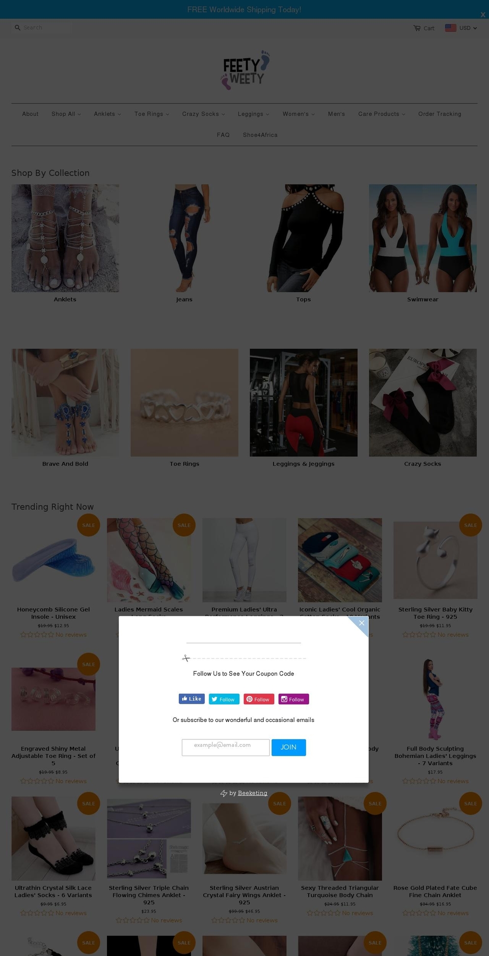 feetyweety.com shopify website screenshot
