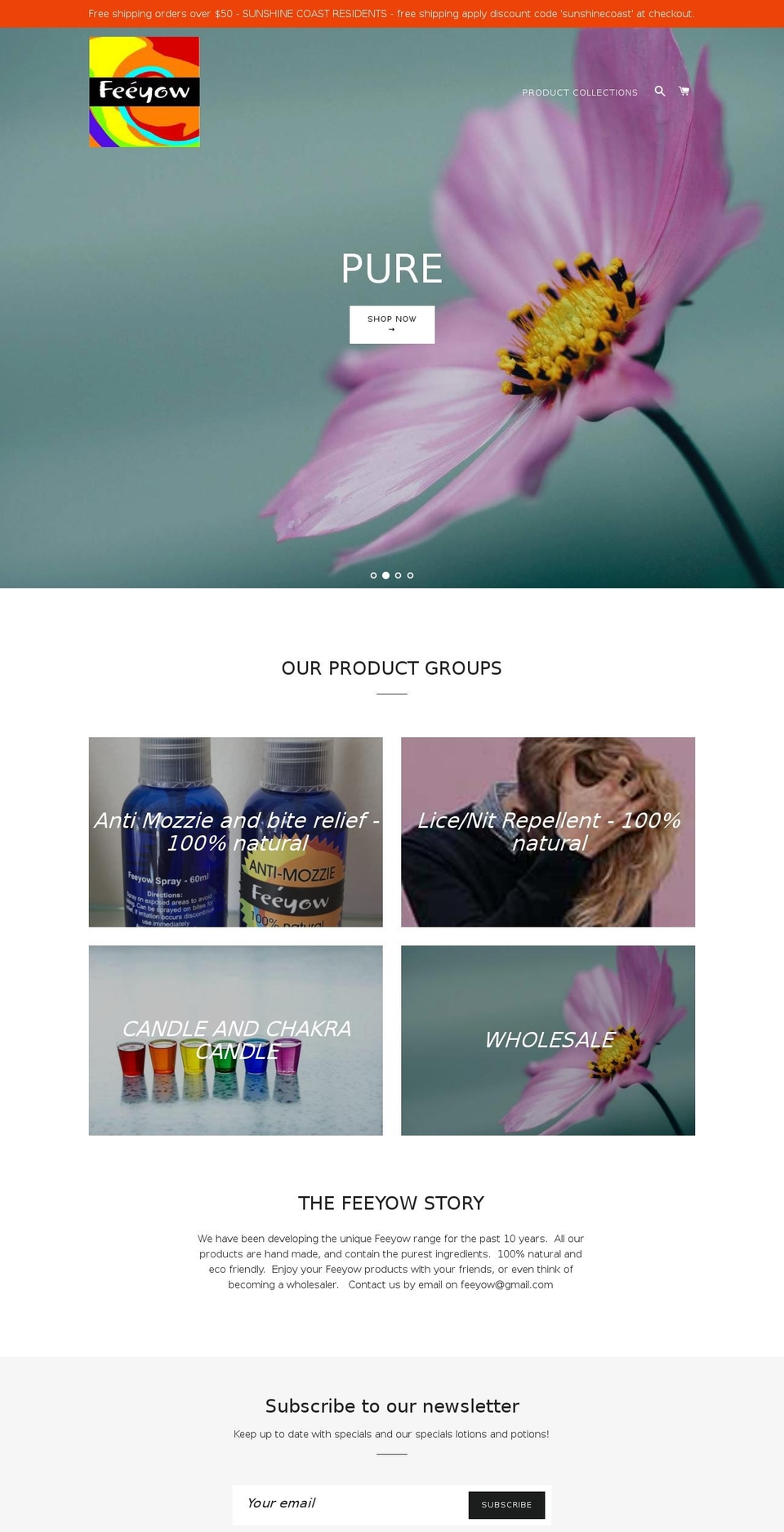 feeyow.com.au shopify website screenshot