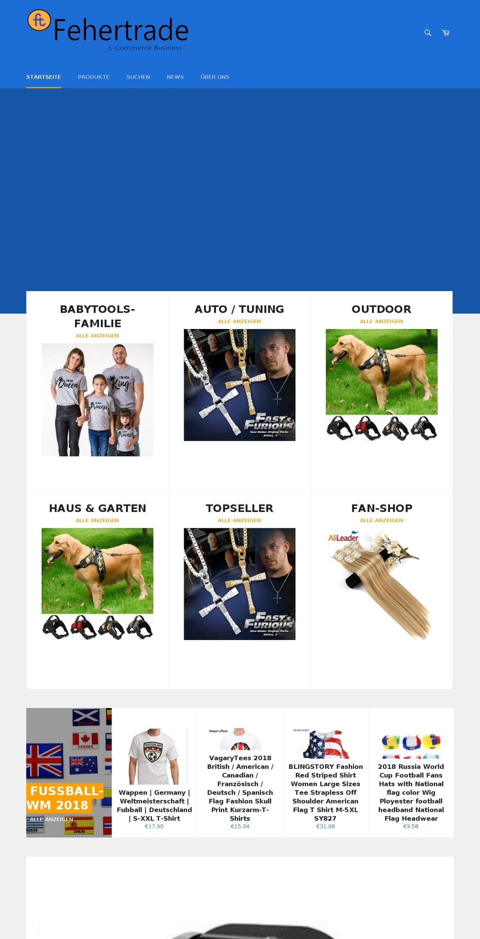 fehertrade.com shopify website screenshot
