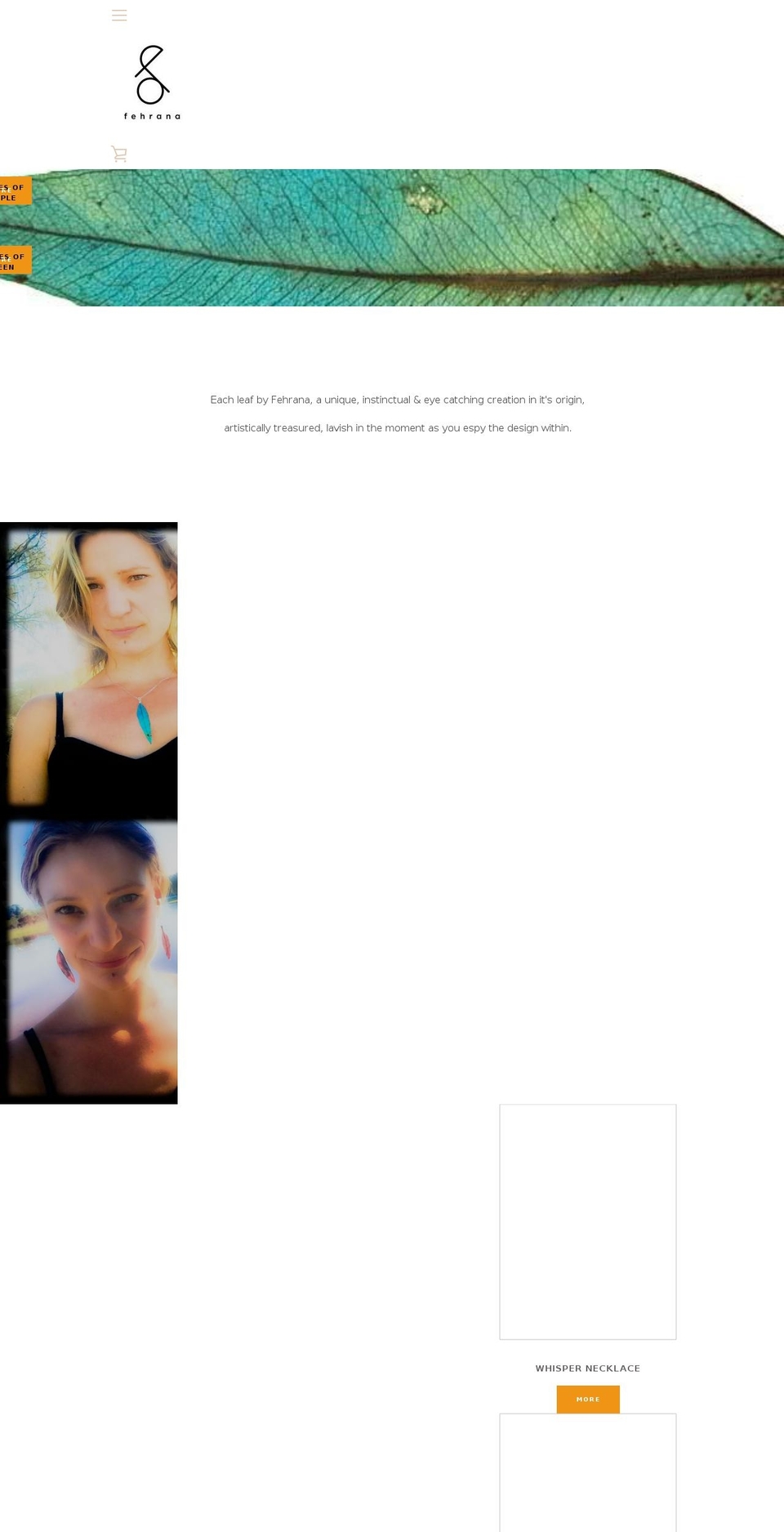 fehrana.com shopify website screenshot