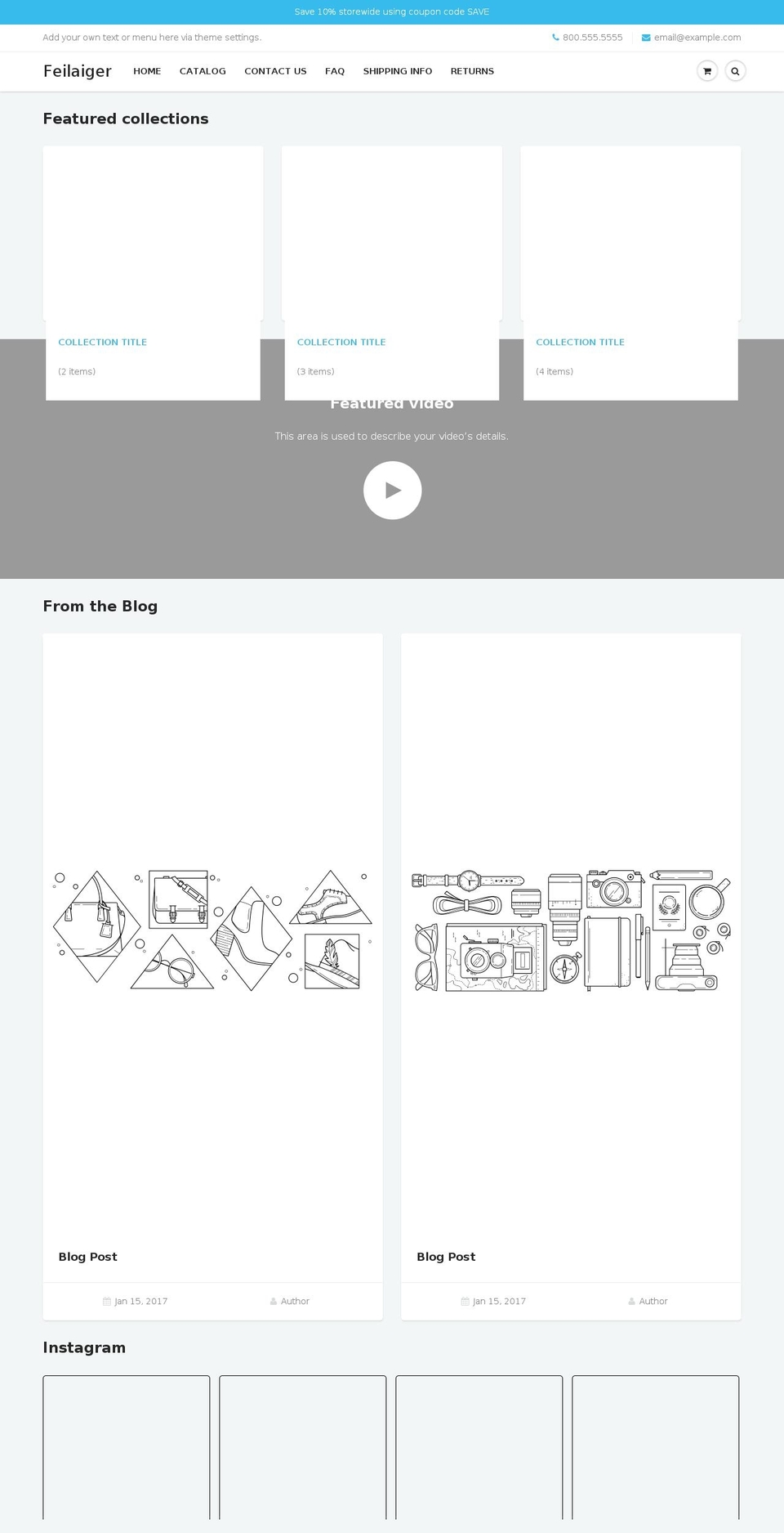 feilaiger.com shopify website screenshot