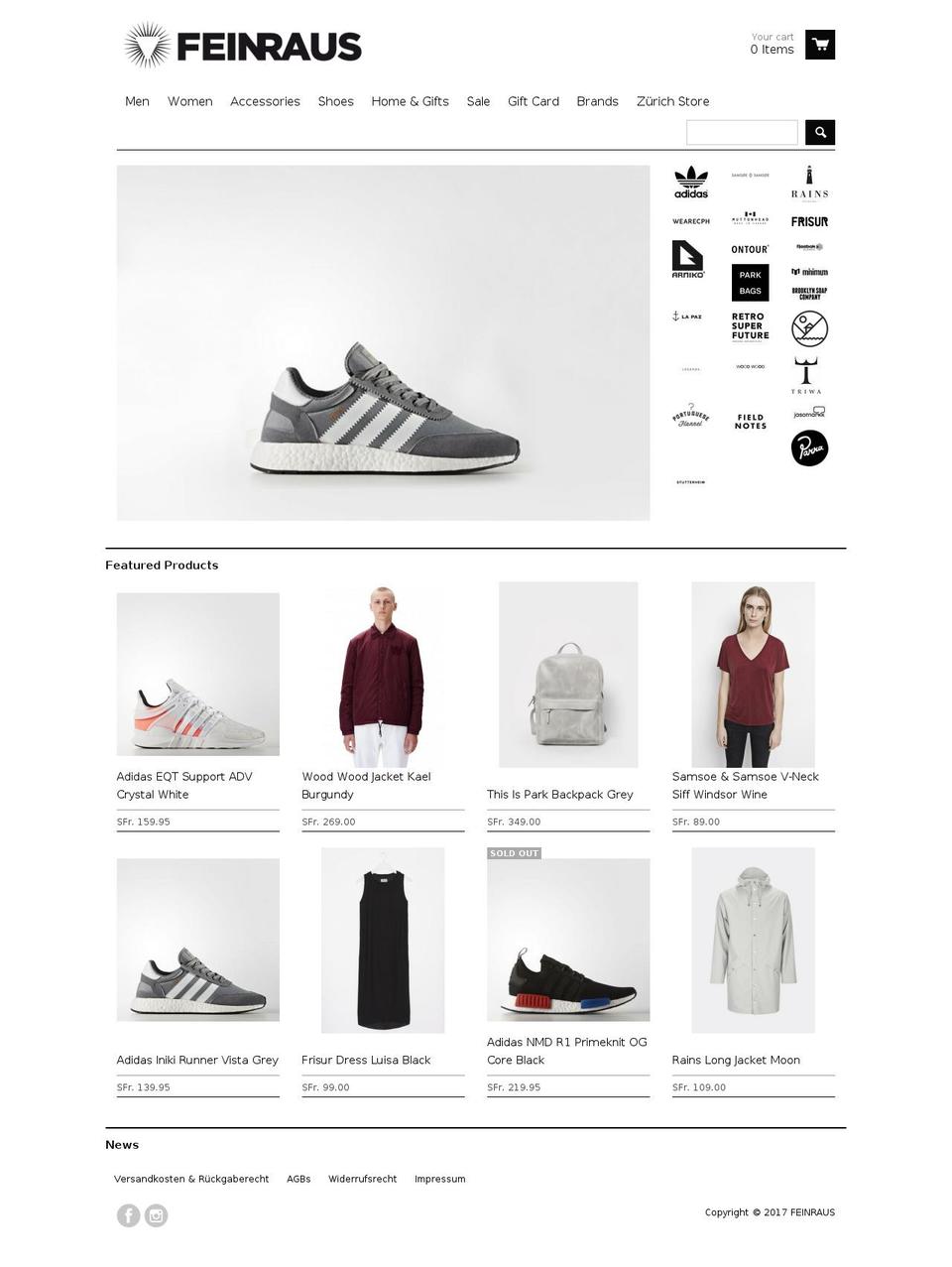 Expression Shopify theme site example feinraus.ch