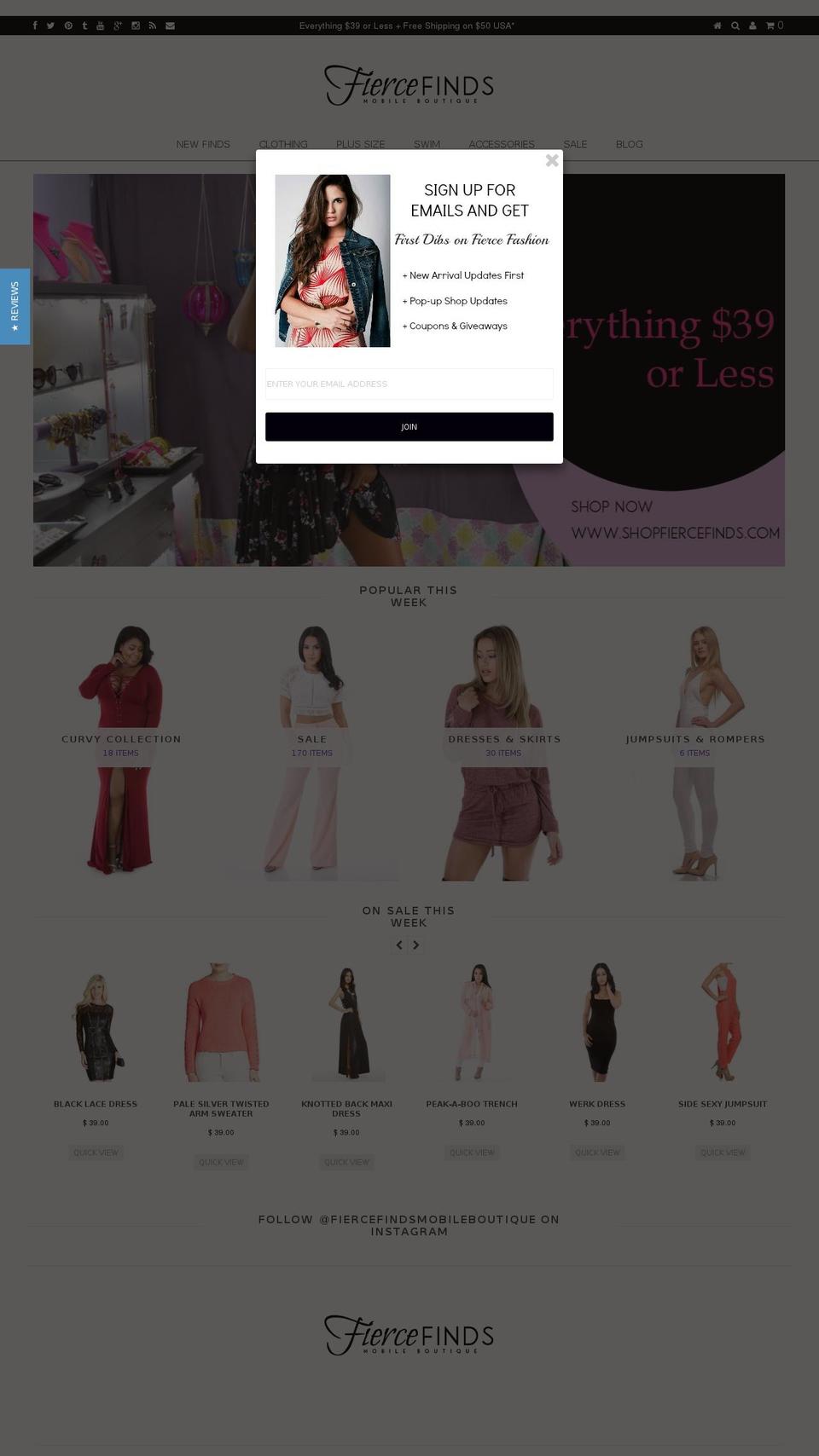 BLK_FRI2016 Shopify theme site example feircefinds.com