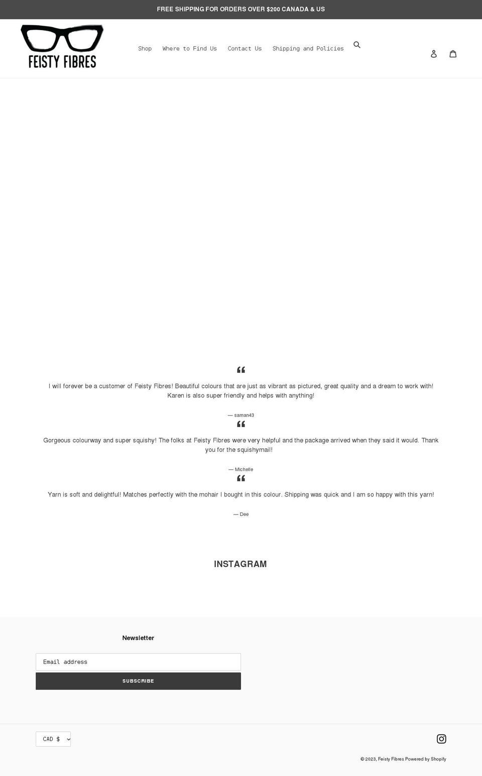 feistyfibres.com shopify website screenshot