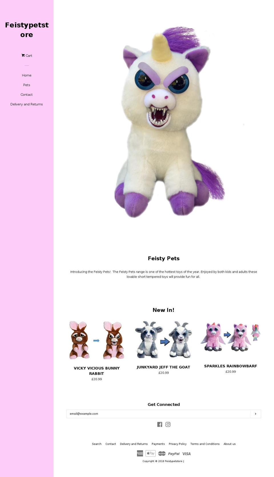 feistypets.co.uk shopify website screenshot