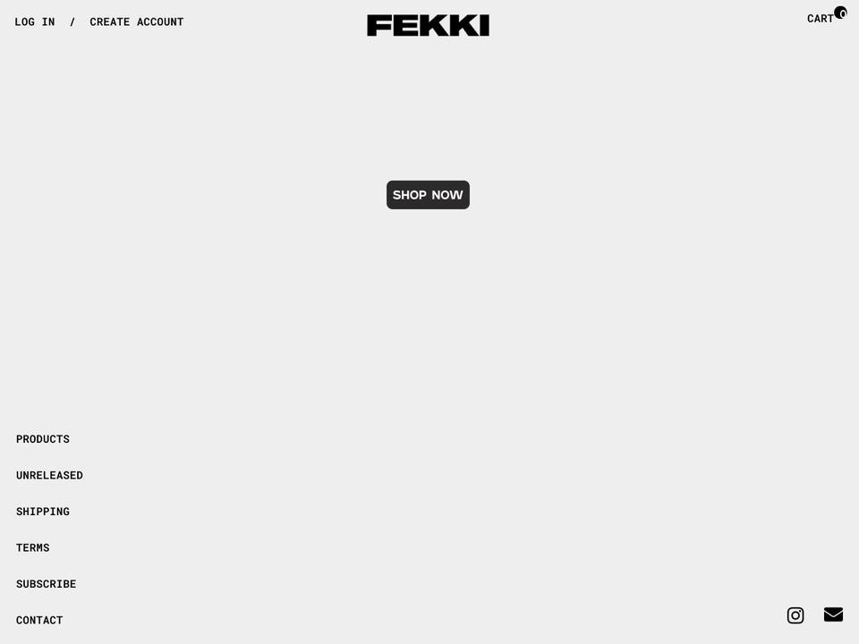 fekkistore.com shopify website screenshot