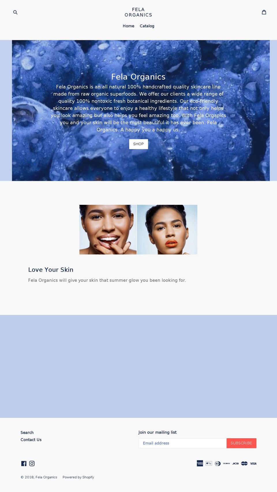 felaorganics.com — Shopify storefront screenshot