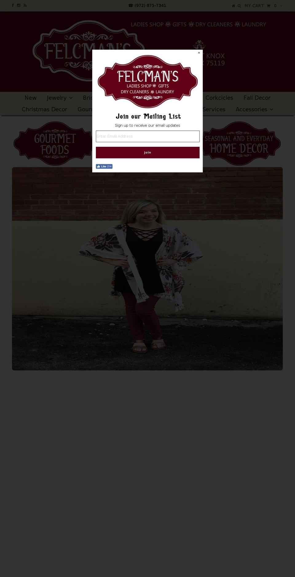 felcmansshop.com — Shopify storefront screenshot