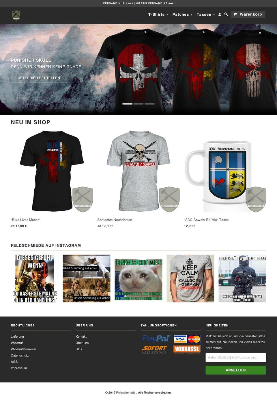 feld-schmiede.com shopify website screenshot