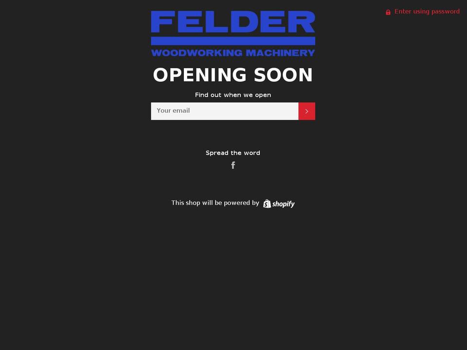felderbconline.com — Shopify storefront screenshot