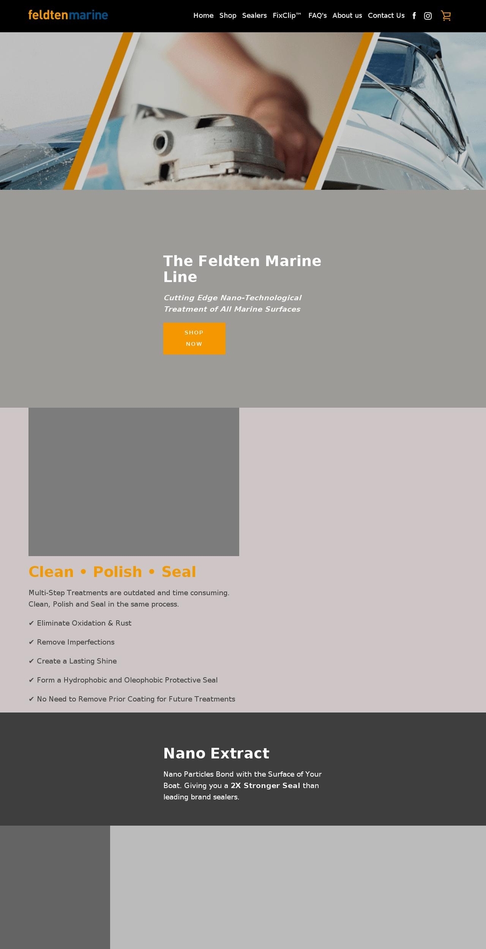 feldtenmarine.com shopify website screenshot