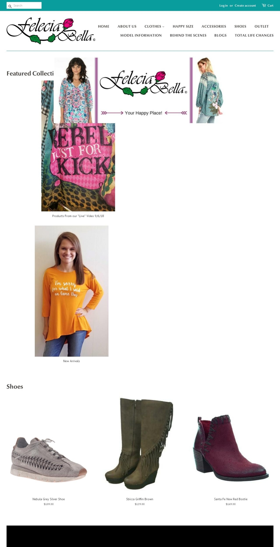 feleciabella.net shopify website screenshot
