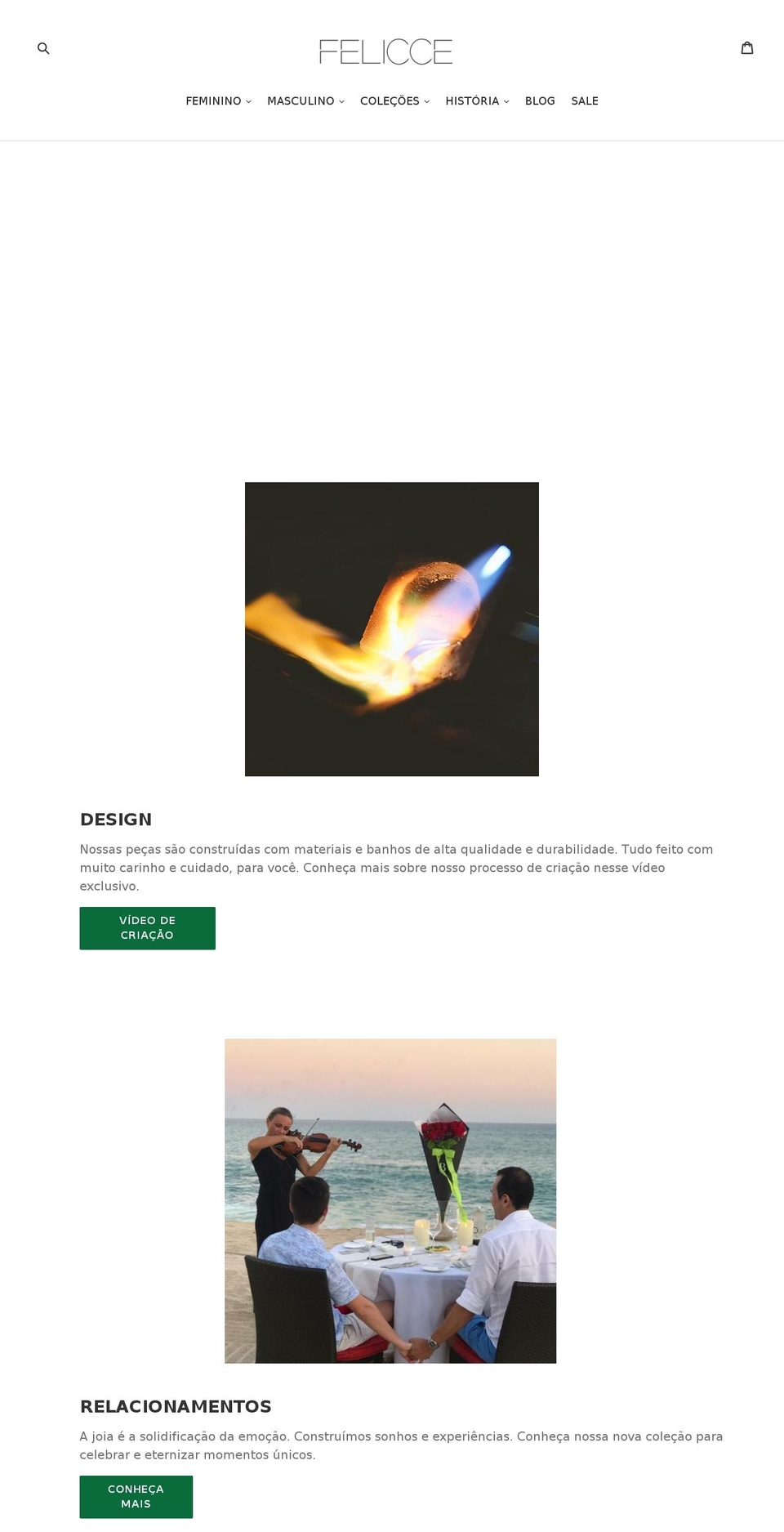 felicce.com.br shopify website screenshot