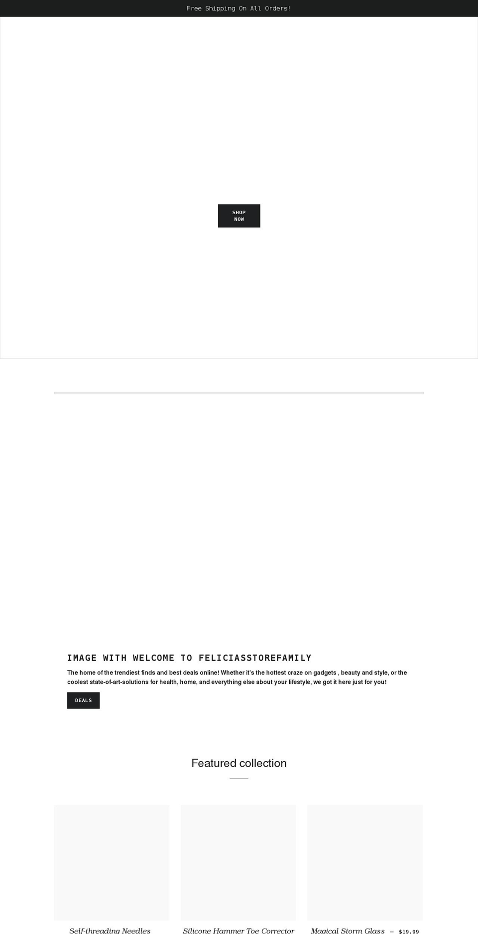 felicisastore.com shopify website screenshot
