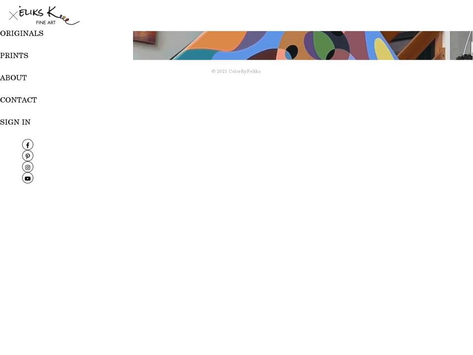felikskfineart.com shopify website screenshot