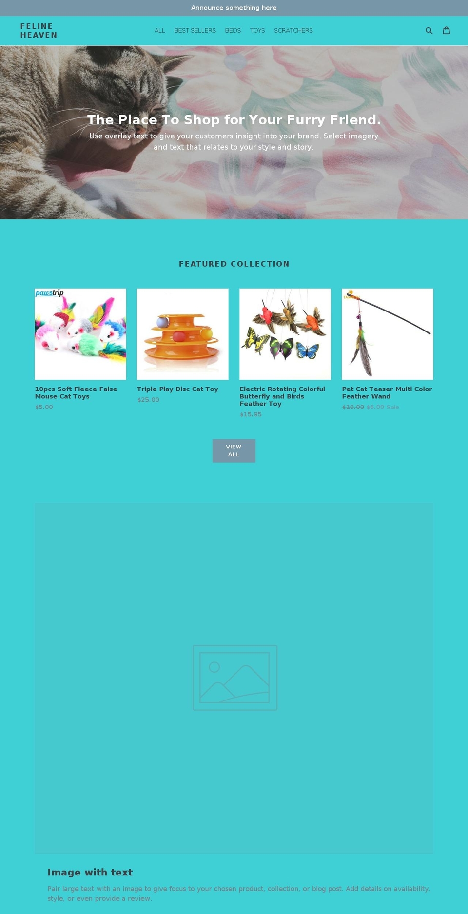 feline-heaven.com — Shopify storefront screenshot