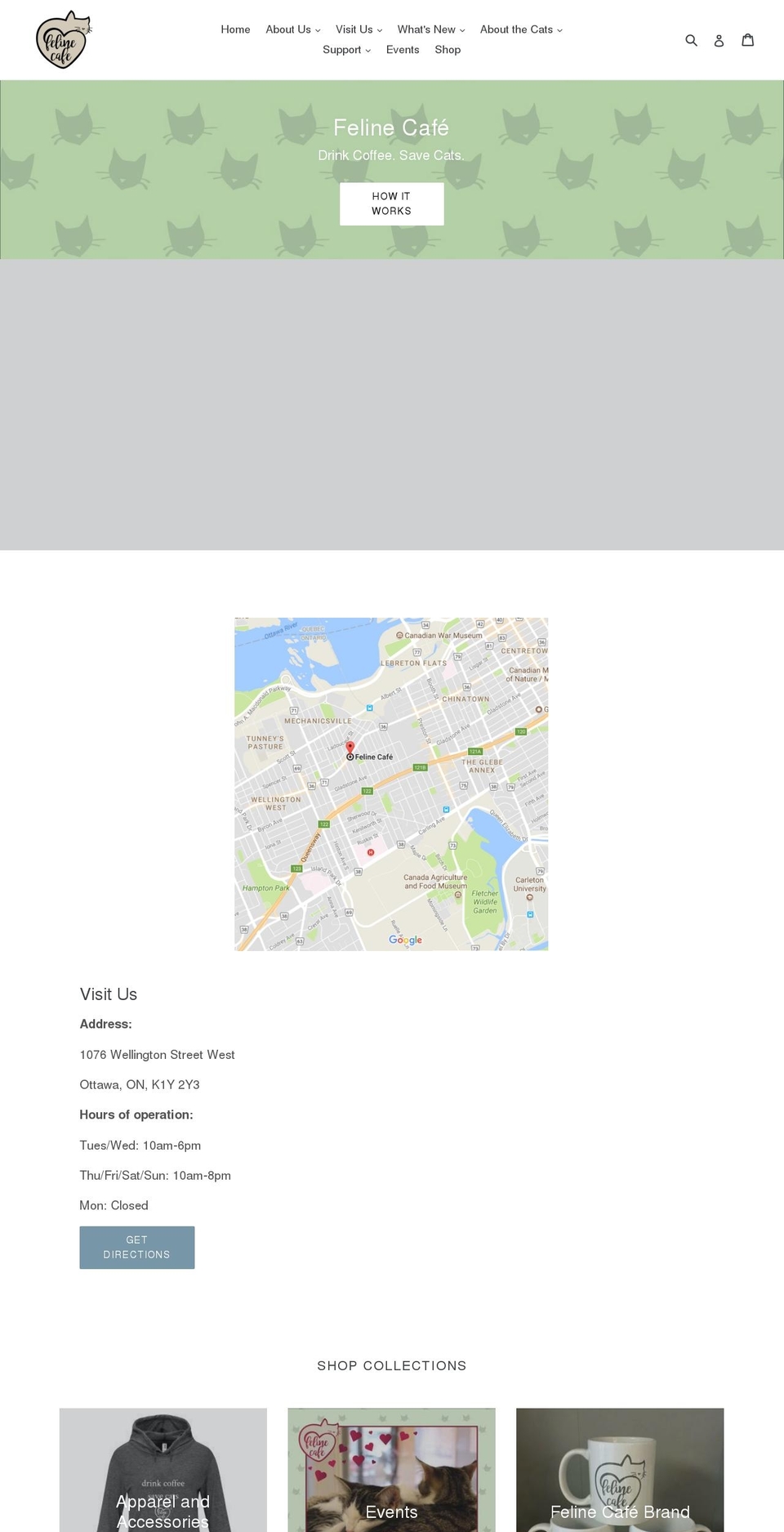 felinecafeottawa.com shopify website screenshot