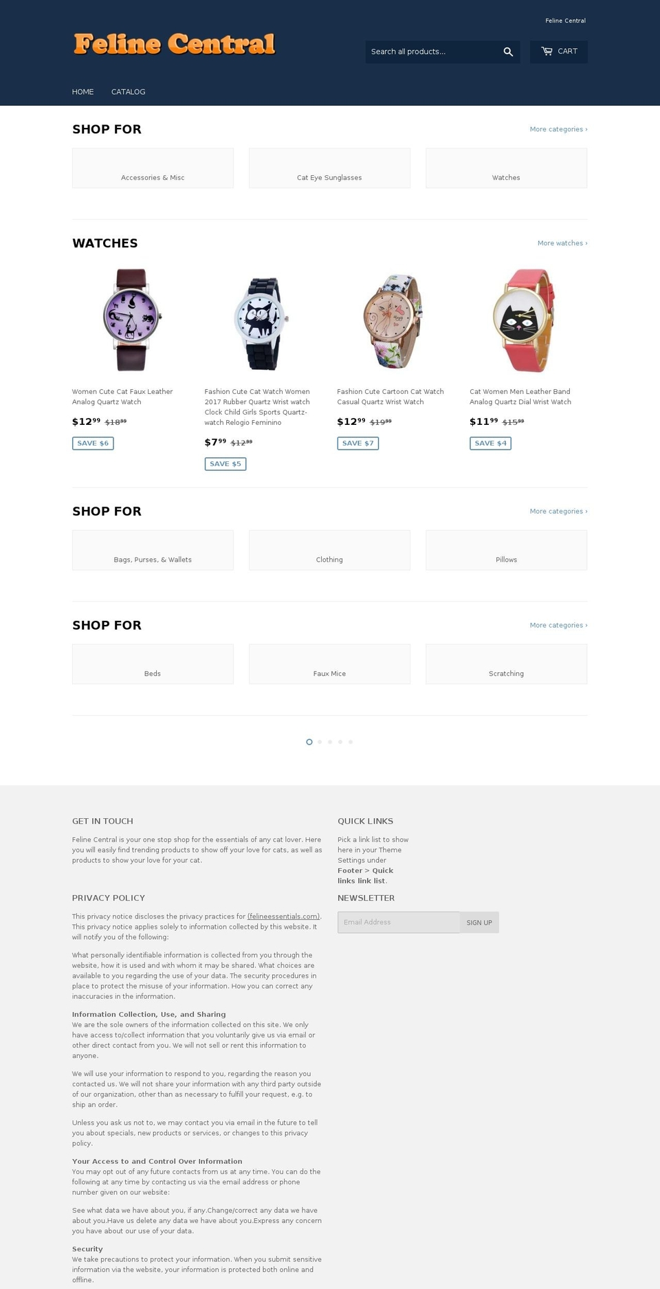 felineessentials.com — Shopify storefront screenshot