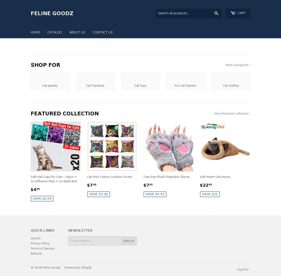 felinegoodz.com — Shopify storefront screenshot
