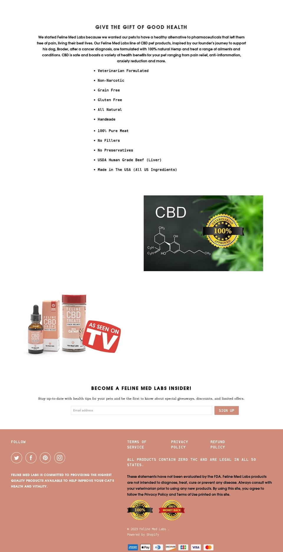 felinemedlabs.com shopify website screenshot
