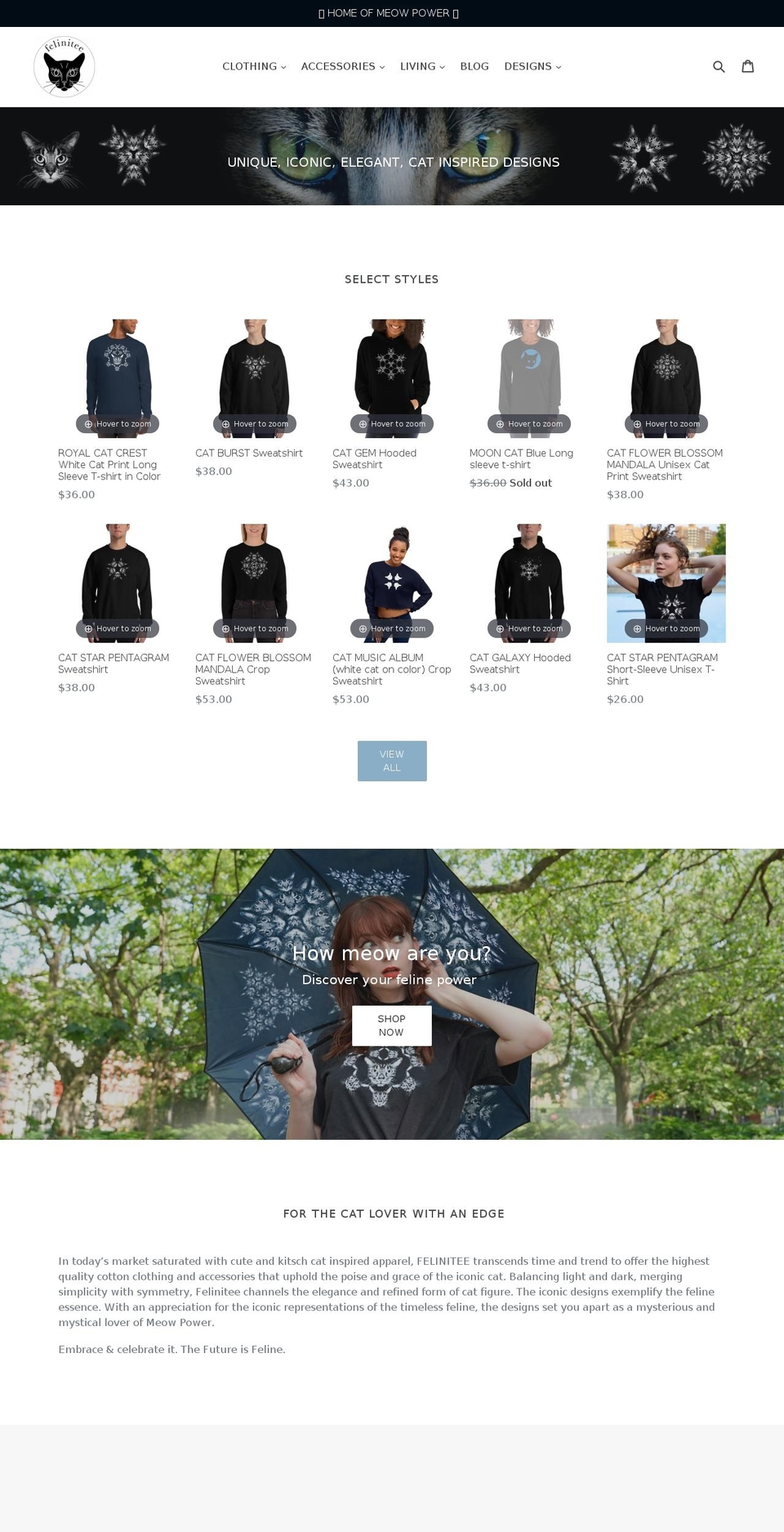felinitee.com — Shopify storefront screenshot