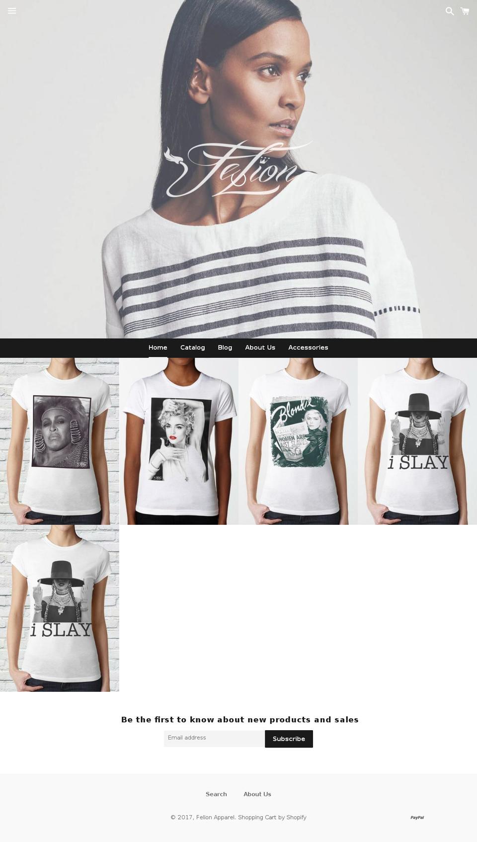 felionapparel.com shopify website screenshot