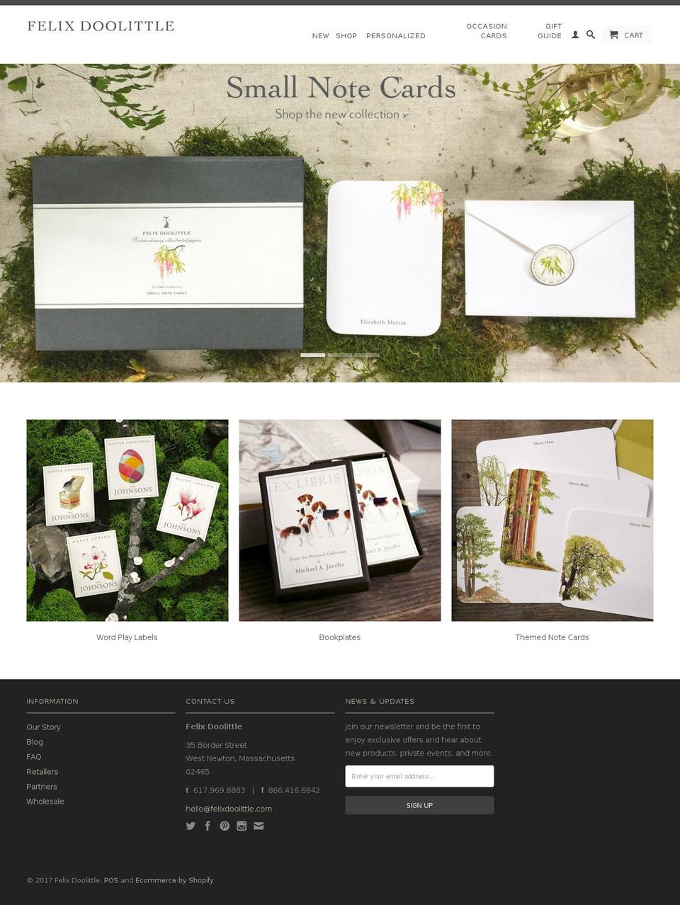 felixdoolittleinternational.com shopify website screenshot