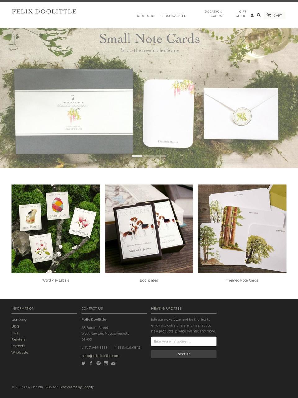 felixdoolittlejunior.com shopify website screenshot